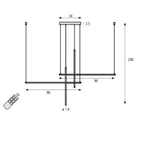 Promoingross Lustre LED NOOD S145 LED CCT