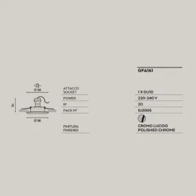 Gea Led JANUS R GFA161 GU10 Spot LED encastrable en aluminium