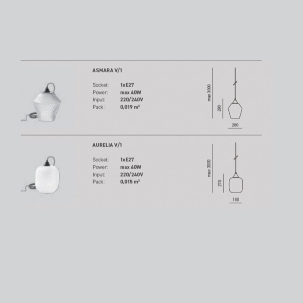 Lampadario Gea Luce ASMARA AURELIA E27 LED