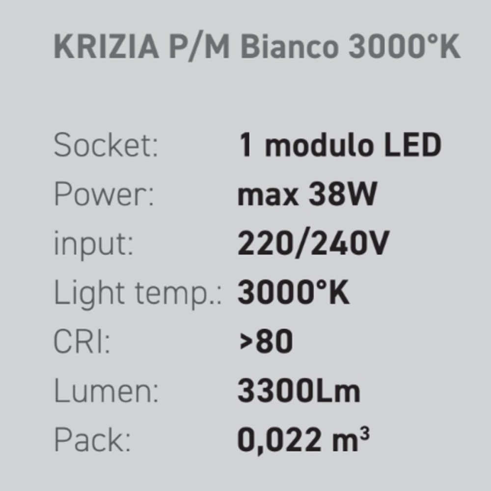 Gea Luce LED-Deckenleuchte KRIZIA PG 50W 3000K 4000K