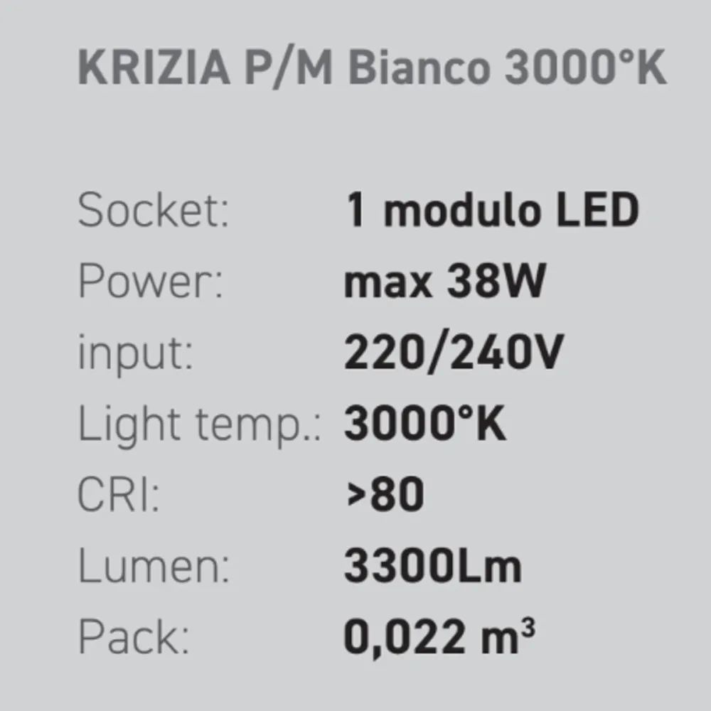 Plafoniera led Gea Luce KRIZIA PG 50W 3000K 4000K
