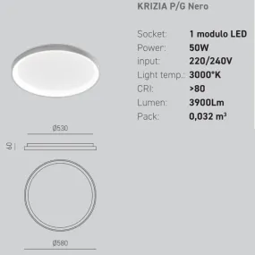 Plafoniera KRIZIA PLG N GEA luce