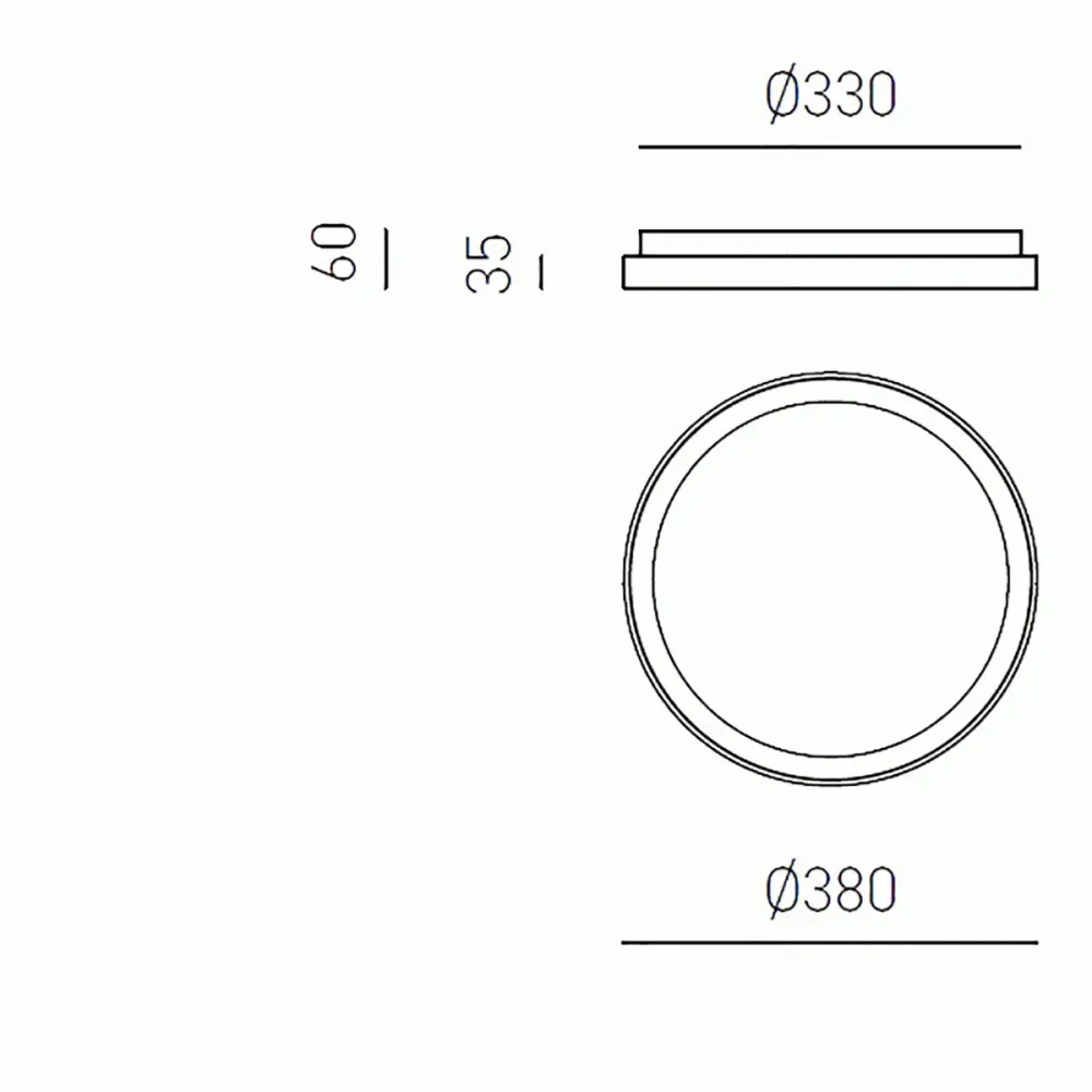 Gea Luce plafonnier LED KRIZIA PP N 30W 3000K