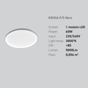 Gea Luce KRIZIA PS 60W 3000K LED-Deckenleuchte