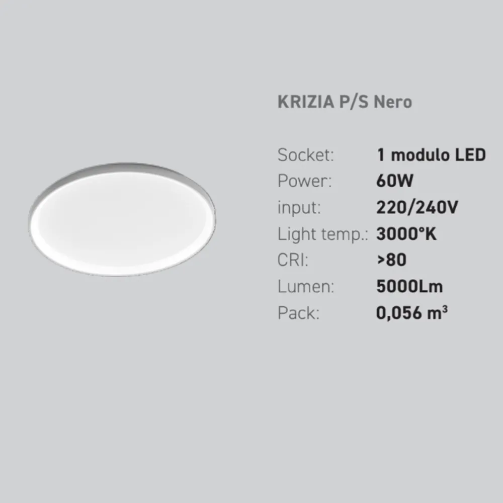 Plafonnier LED Gea Luce KRIZIA PS 60W 3000K
