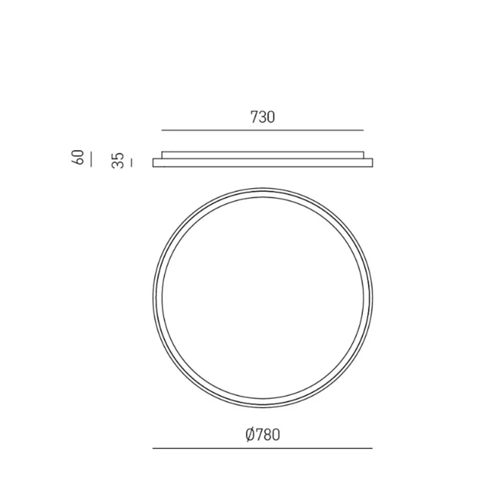 Plafonnier LED Gea Luce KRIZIA PS 60W 3000K