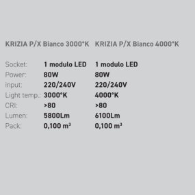 Gea Luce lámpara de techo LED KRIZIA PX B 80W 3000°K 4000°K