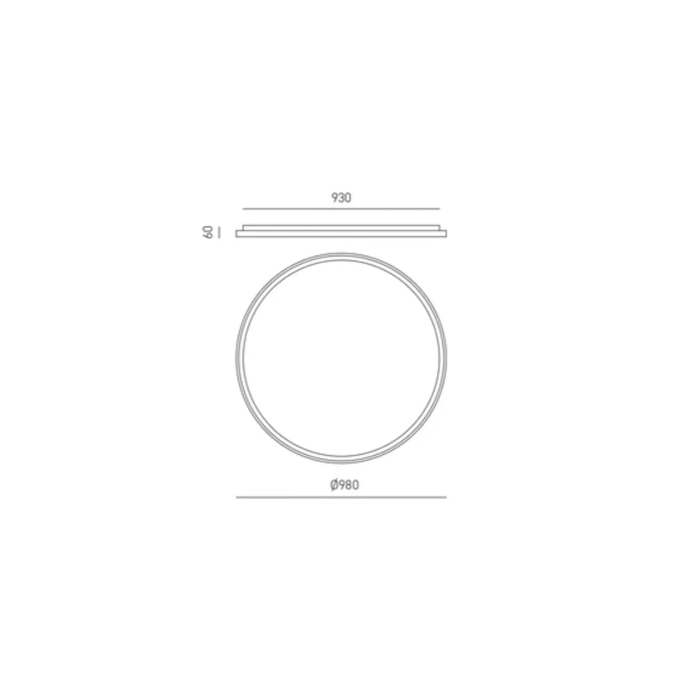 Gea Luce KRIZIA PX N LED Deckenleuchte 80W 3000°K