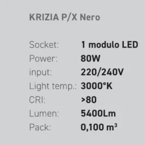 Gea Luce KRIZIA PX N LED Deckenleuchte 80W 3000°K