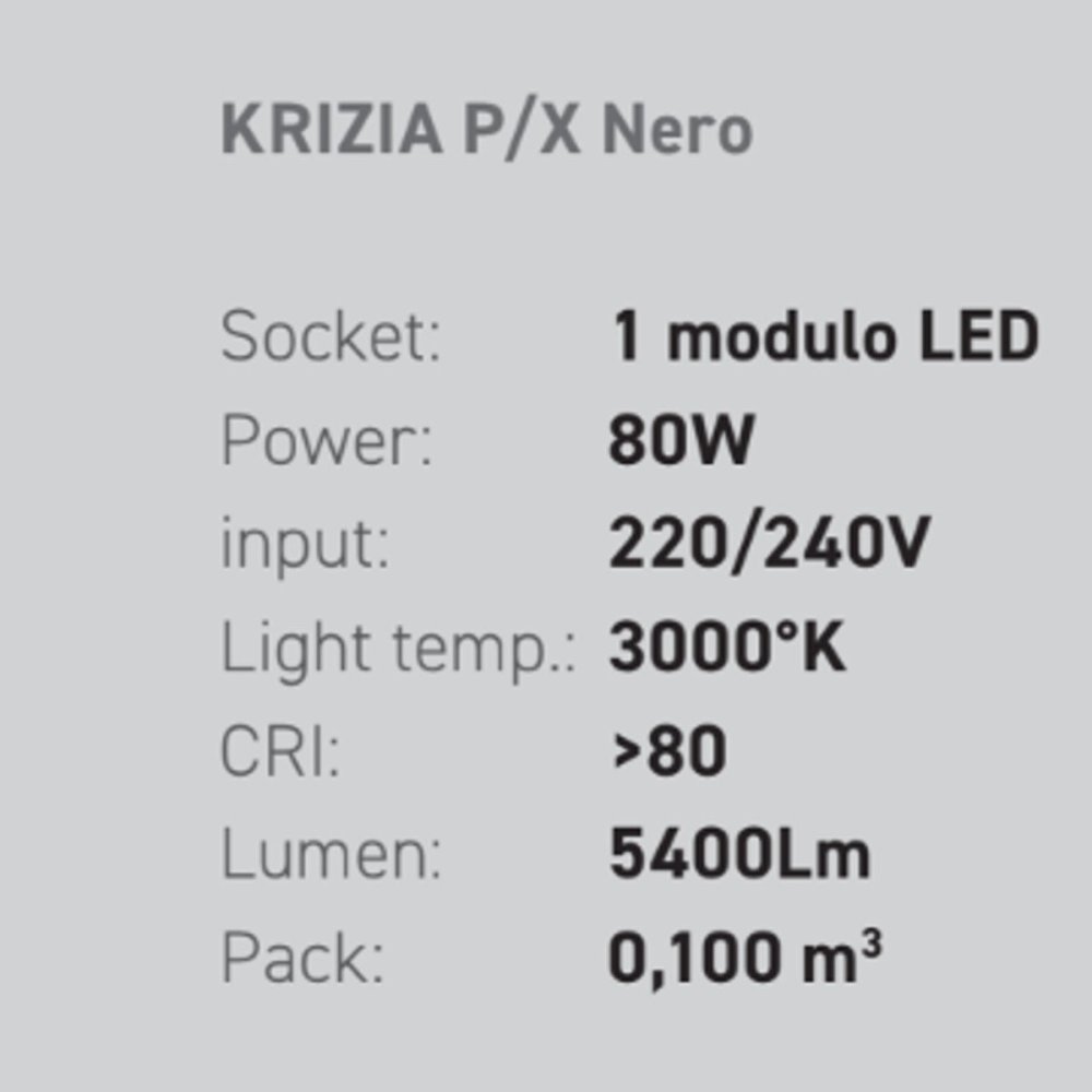 Plafoniera led Gea Luce KRIZIA PX N 80W 3000°K