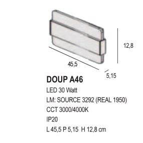 Applique Promoingross DOUP A46 LED CCT