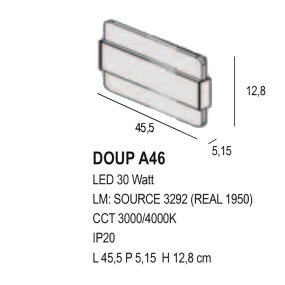 Promoingross DOUP A46 LED CCT Wandleuchte