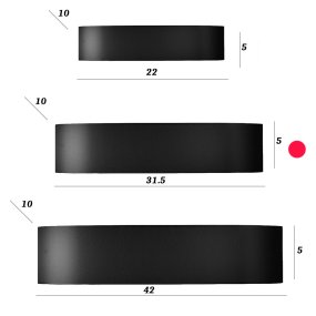 Promoingross applique murale moderne HANDLES A32 NE