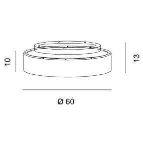 Plafonnier Promoingross AURORA PL60 GF FEUILLE D'OR