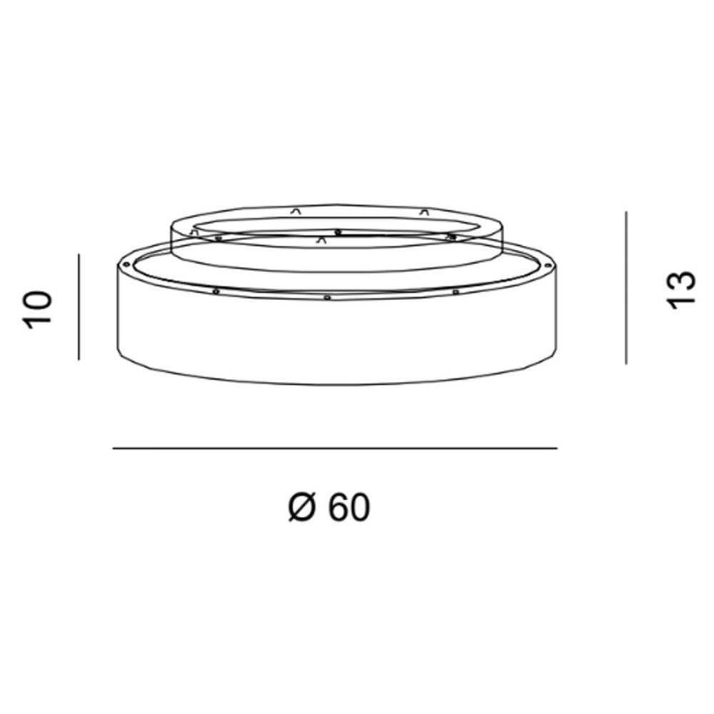 Plafonnier Promoingross AURORA PL60 GF FEUILLE D'OR