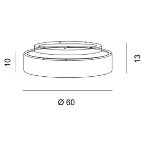 Plafonnier Promoingross AURORA PL60 SF FEUILLE D'ARGENT