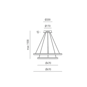 Lámpara de araña moderna Gea Luce IOLE S2 T 42W LED