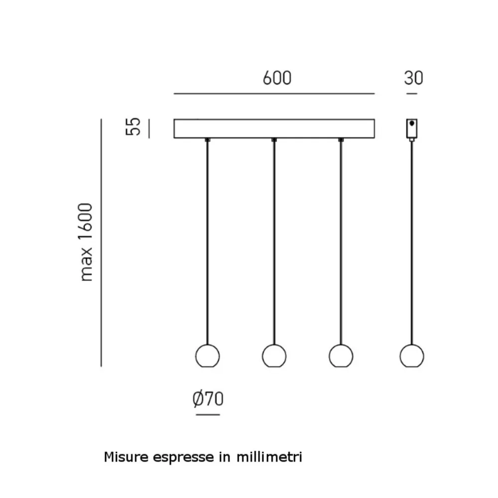 Lámpara de araña moderna Gea Luce GUYA S3 B LED