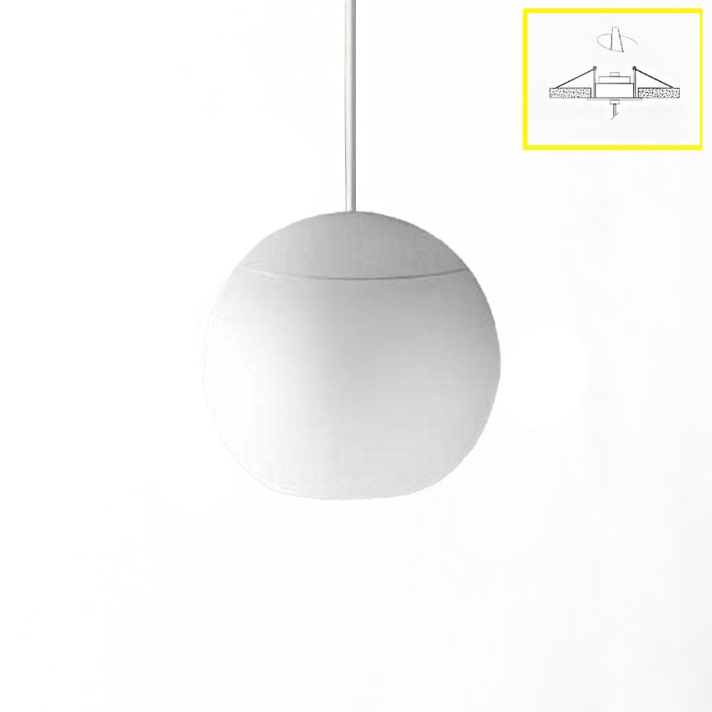 Lampada soffitto incasso Gea Luce GUYA SI bianca LED