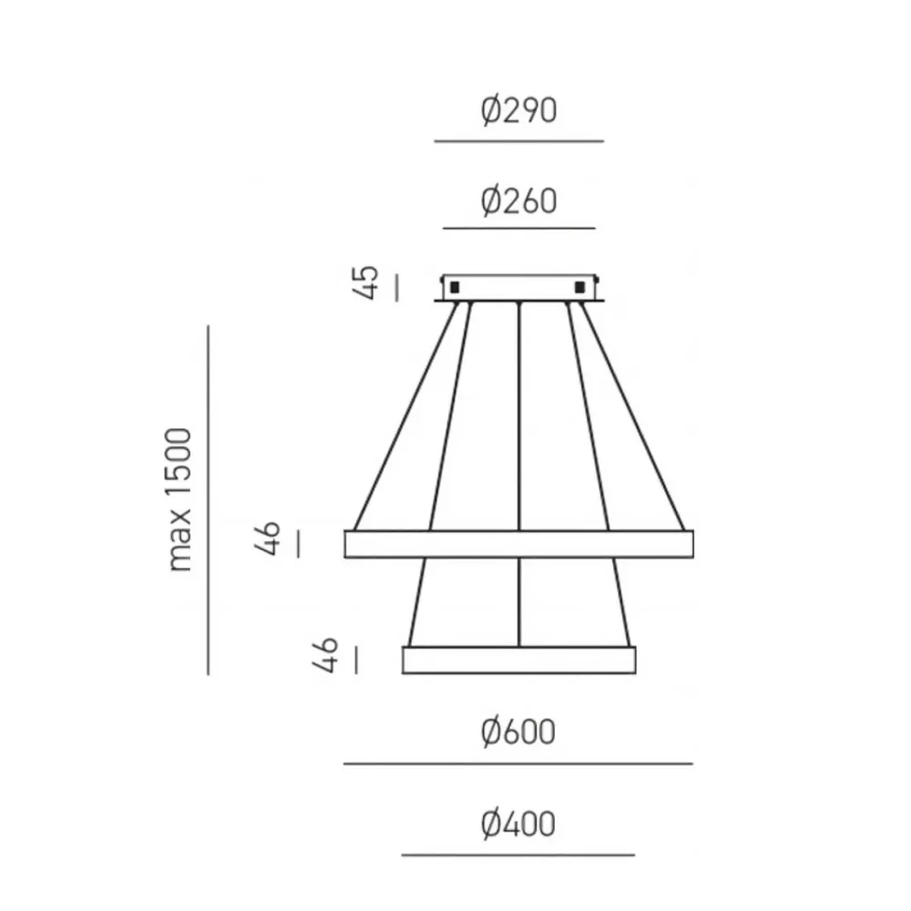 Gea Luce CRISEIDE S2P N LED moderner Kronleuchter