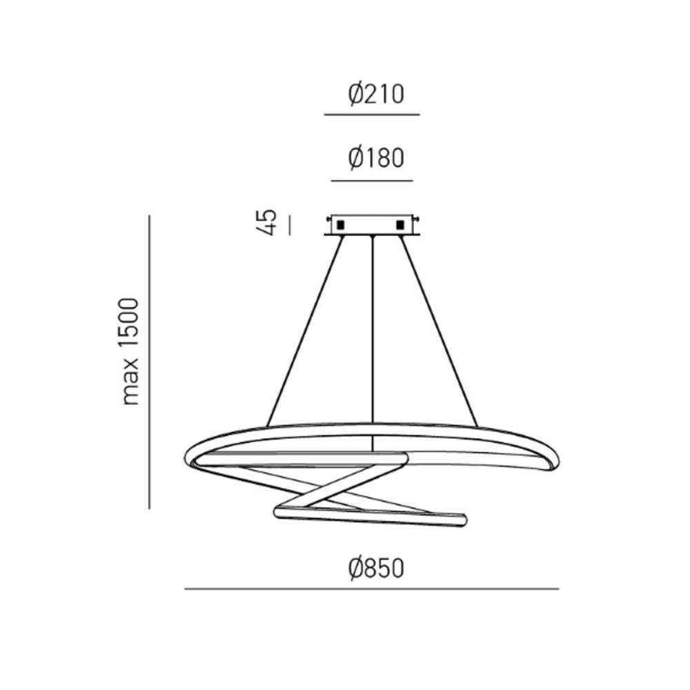 Lampadario classico Gea Luce DIVA SS O LED alluminio lampada soffitto