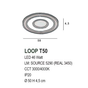 Plafoniera led Promoingross LOOP T50 LED CCT