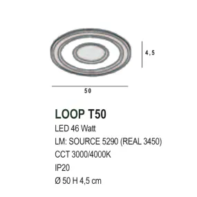 Plafoniera led Promoingross LOOP T50 LED CCT