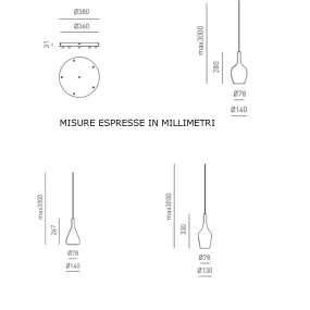 Lampadario moderno Gea Luce OFELIA MINI G9 S6 LED