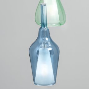 Lampadario moderno Gea Luce OFELIA MINI G9 S6 LED metallo vetro lampada soffitto