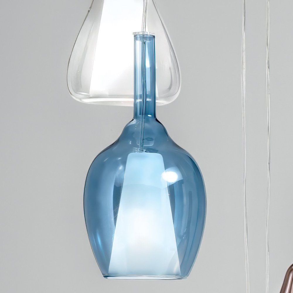 Lampadario moderno Gea Luce OFELIA MINI G9 S6 LED metallo vetro lampada soffitto
