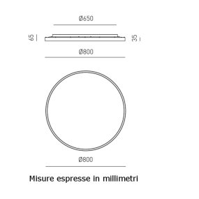 Plafoniera moderna Gea Luce AELA PG N LED