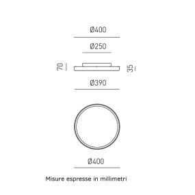 Lámpara de techo moderna Gea Luce ACELIA PP B LED