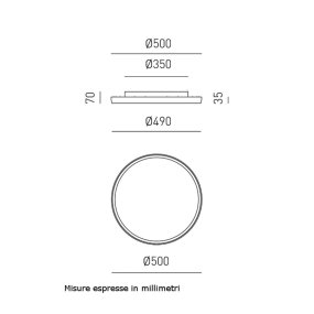 Lámpara de techo moderna Gea Luce ACELIA PM N LED