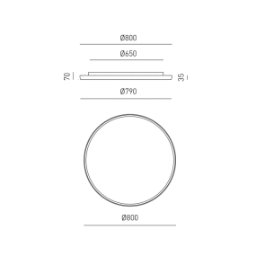 Lámpara de techo moderna Gea Luce ACELIA PS N LED