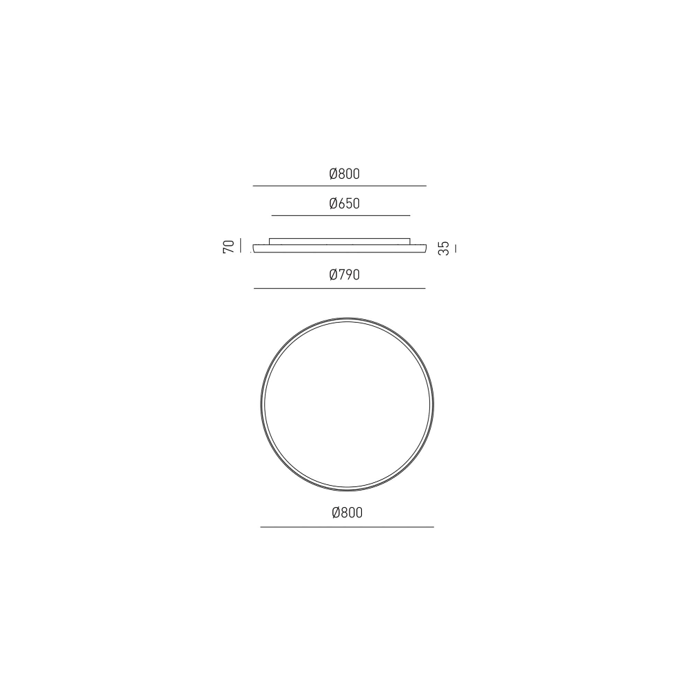 Lámpara de techo moderna Gea Luce ACELIA PS N LED