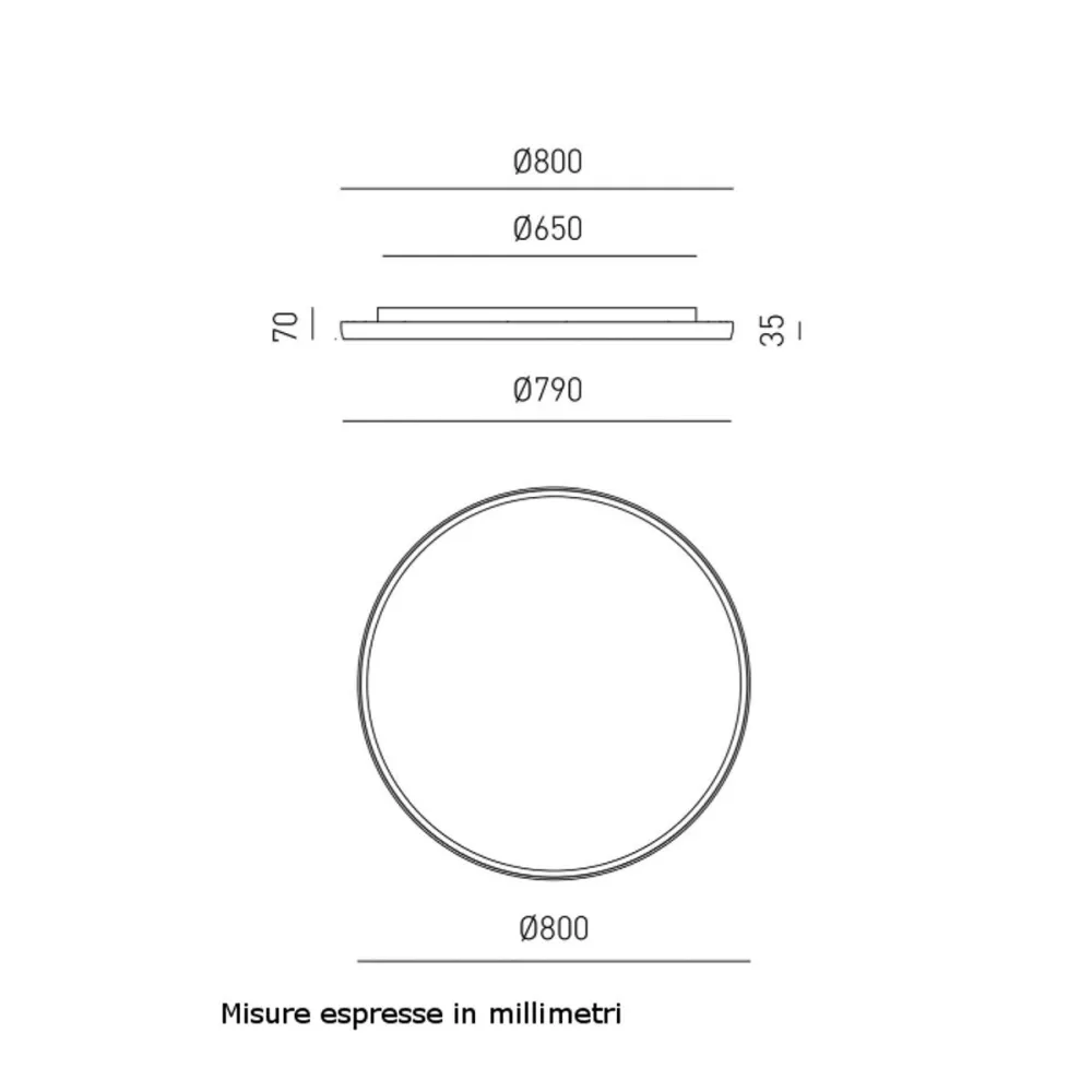 Plafoniera ACELIA PS O Gea Luce