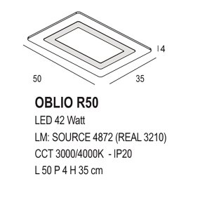 Plafonnier moderne Promoingross OBLIO R50