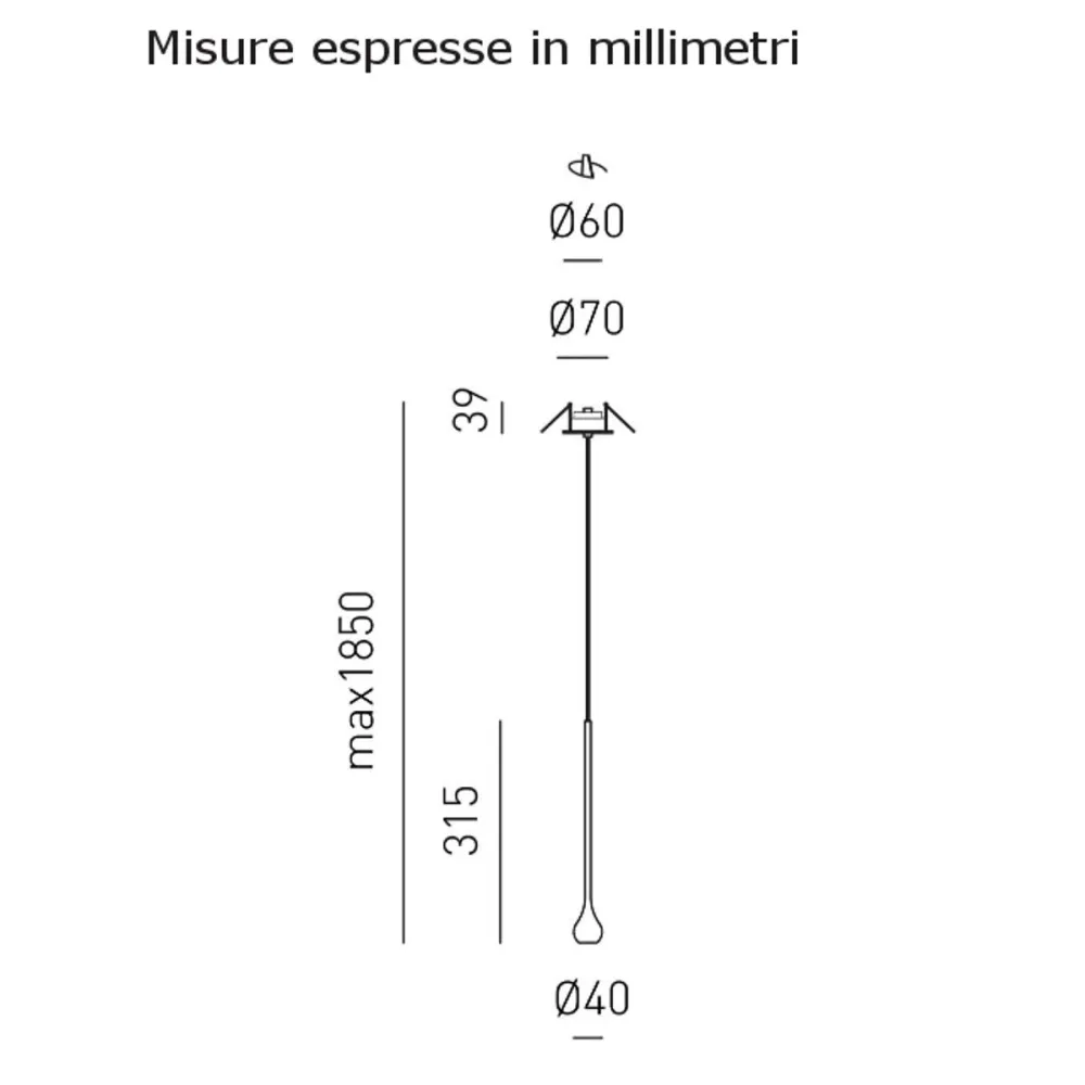 Lustre encastré moderne Gea Luce URSULA SI B LED