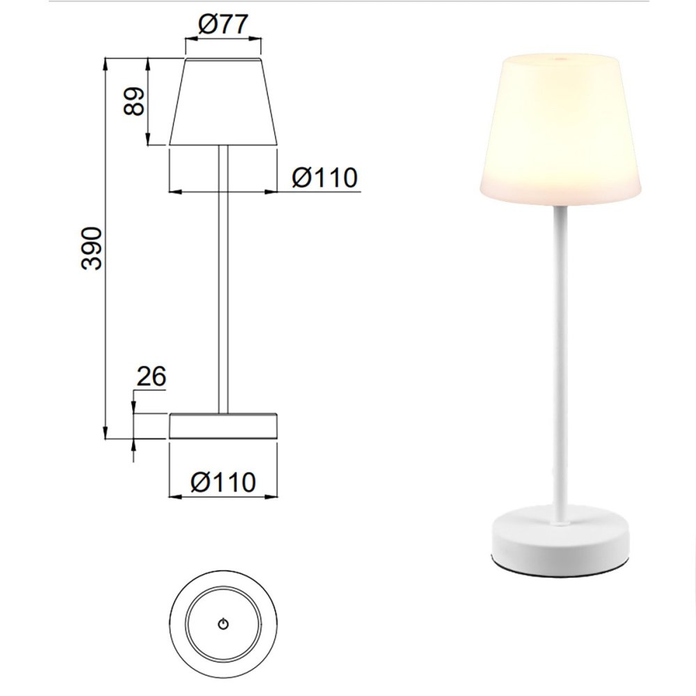 Abat-jour led tactile externe Trio Lighting MARTINEZ R54086131