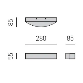 Gea Luce GAP ARCO GAP500C applique murale LED