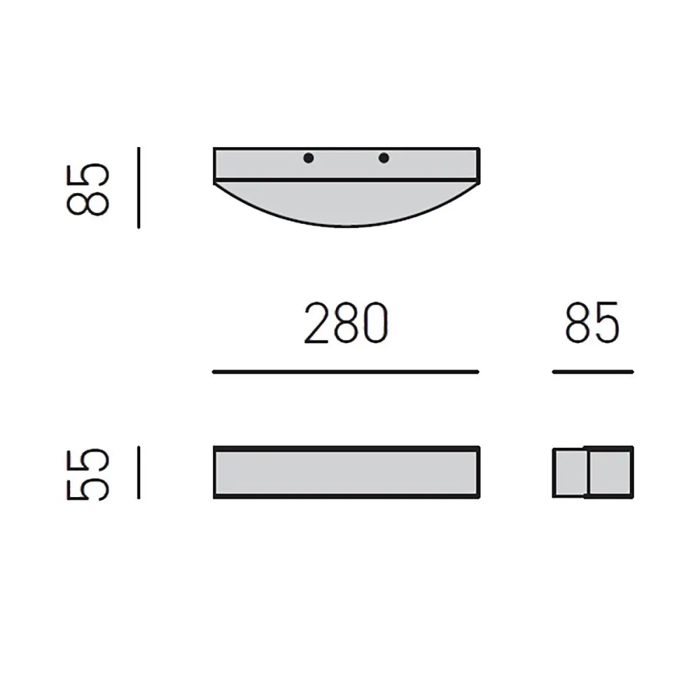 Gea Luce GAP ARCO GAP500C LED-Wandleuchte