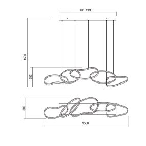 Lampadario moderno Redo Group BIAS