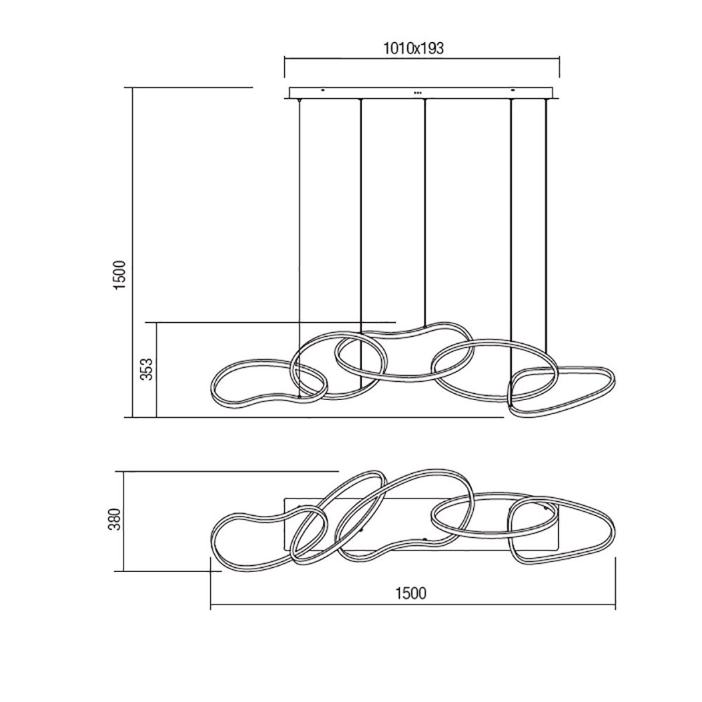 Lampadario moderno Redo Group BIAS