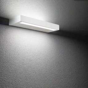 Applique moderno Gea Luce GAP DOUBLE GAP520 LED alluminio biemissione lampada parete