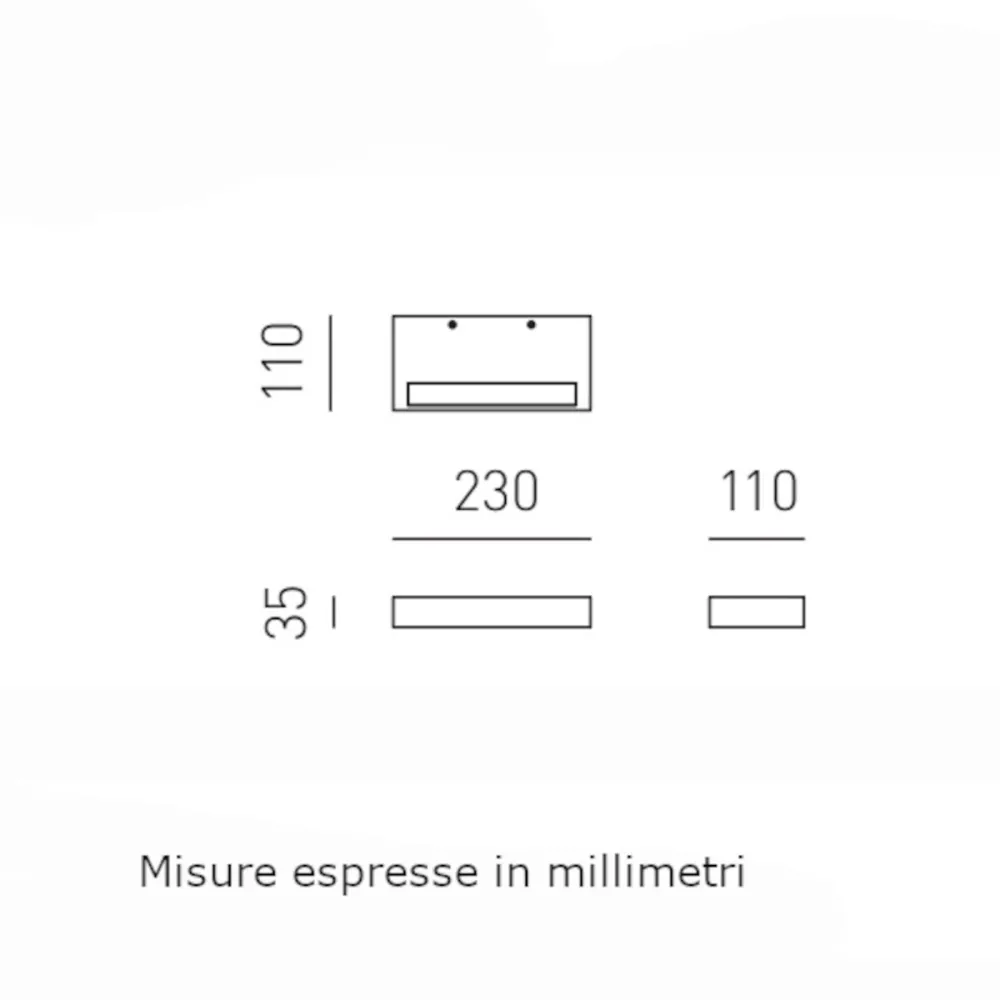 Gea Luce GAP DOUBLE GAP520 LED moderne Wandleuchte