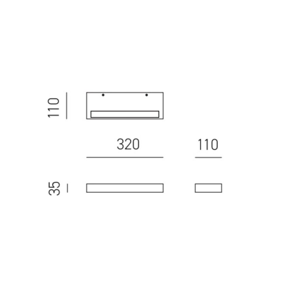 Gea Luce GAP DOUBLE GAP523 aplique LED moderno