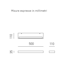 Gea Luce GAP DOUBLE GAP525 Applique murale LED moderne