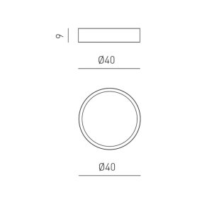 Lámpara de techo moderna Gea Luce AVA PP B LED