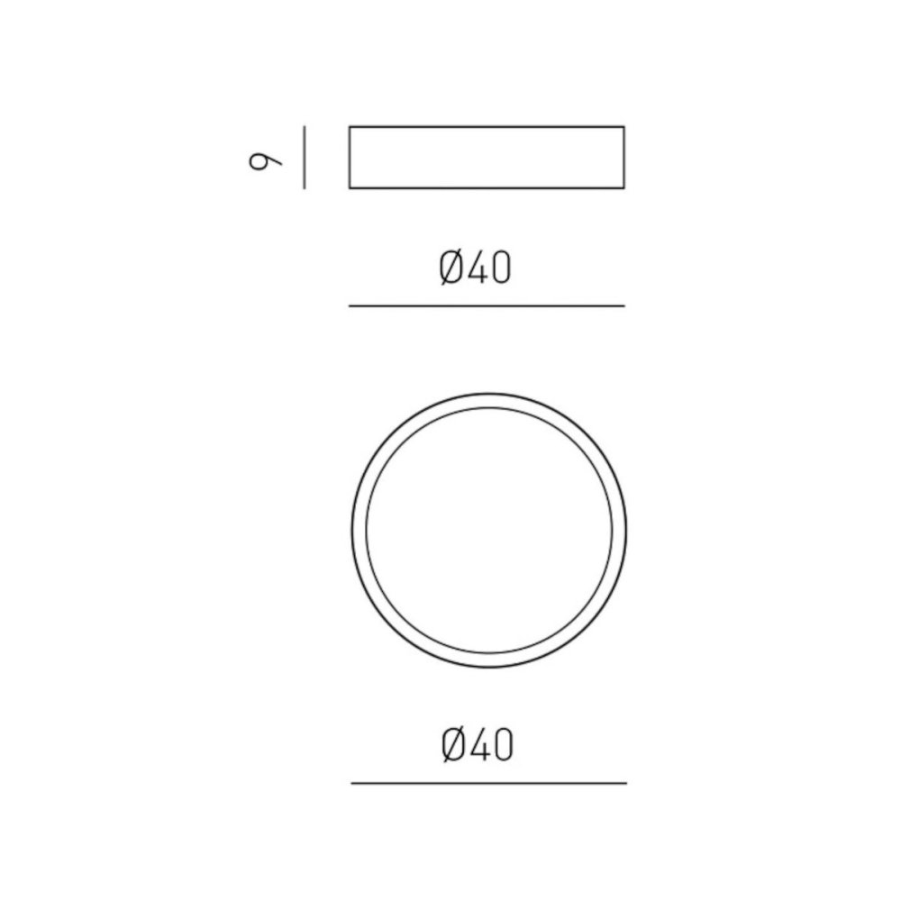Lámpara de techo moderna Gea Luce AVA PP B LED