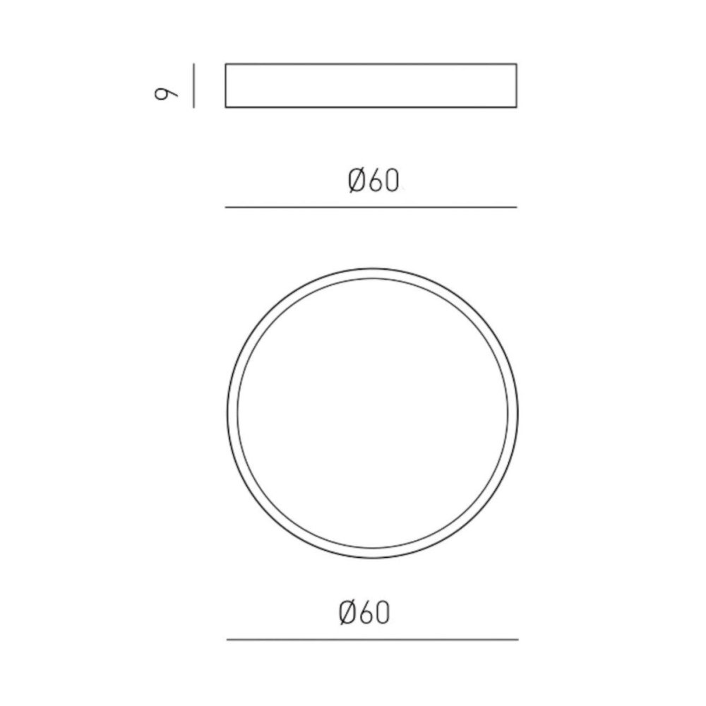Lámpara de techo moderna Gea Luce AVA PM N LED